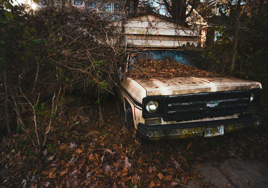 Old car in Greenwich, CT.